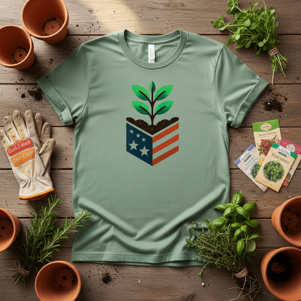 Frontline Gardens merchandise: t-shirt with logo